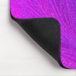 Pink and Purple Feather Paint Pattern   Mouse Mat