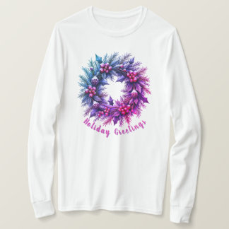 Pink And Purple Festive Long Sleeve T-Shirt