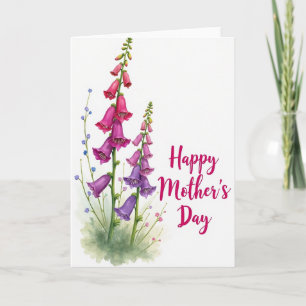 Pink And Purple Floral Card