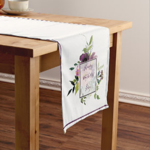 Pink and purple floral Mother's day Medium Table Runner