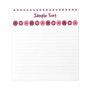 Pink And Purple Floral  Notepad