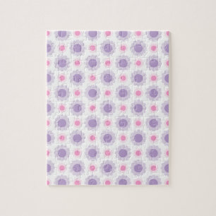 Pink and purple floral pattern jigsaw puzzle