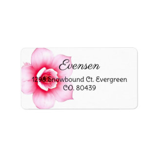Pink and Purple Floral Return Address Label