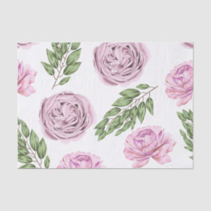 Pink and Purple Floral Tissue Paper