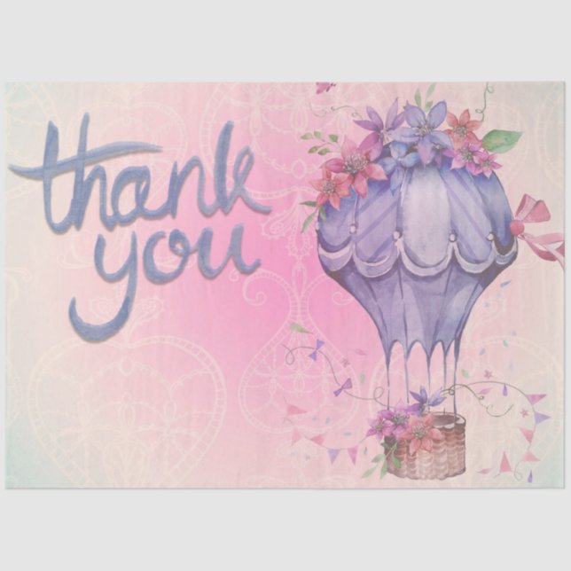 pink and purple floral tissue paper (Front)