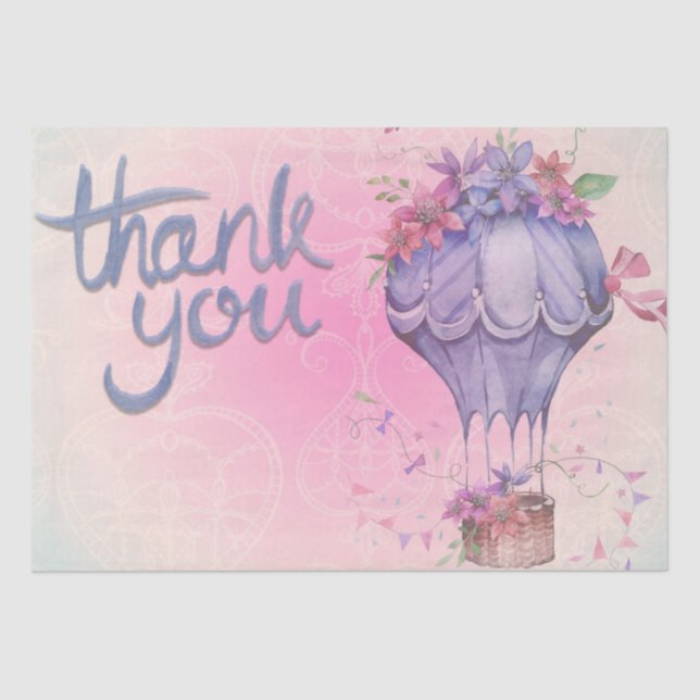 pink and purple floral tissue paper (Front)