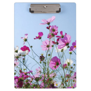Pink and Purple Flower Meadow Photo Clipboard