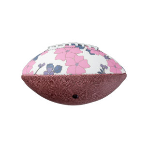 PINK AND PURPLE FLOWER PATTERN AMERICAN FOOTBALL
