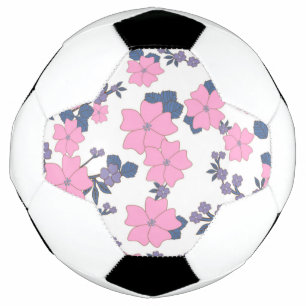PINK AND PURPLE FLOWER PATTERN FOOTBALL