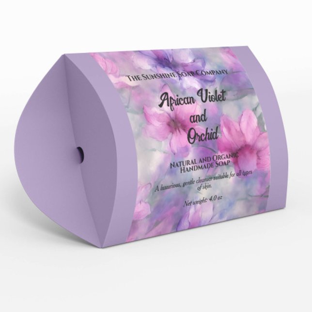 Pink and Purple Flowers Soap Product Label (Creator Uploaded)