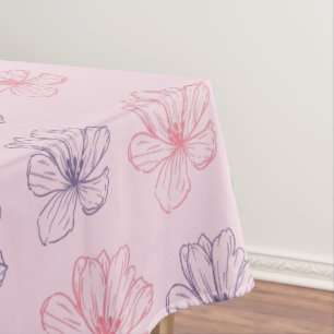 Pink and Purple Flowers  Tablecloth