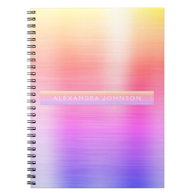 Pink and Purple Foil Professional Girly Notebook (Front)
