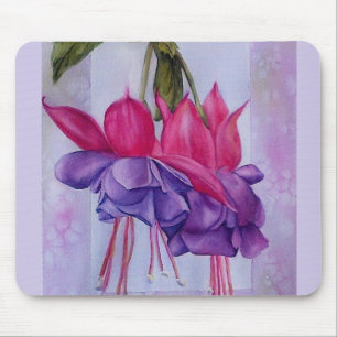 PINK AND PURPLE FUSCHIAS MOUSEPAD