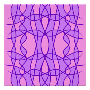 Pink and purple geometric pattern poster
