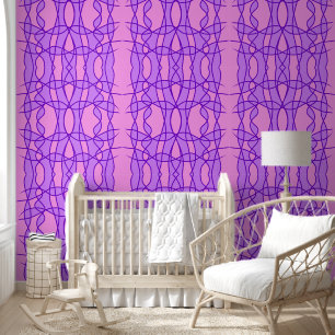 Pink and purple geometric pattern wallpaper