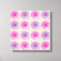 Pink and purple gerber floral pattern