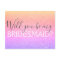 Pink and Purple Glitter and Sparkle Bridesmaid