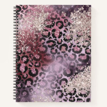 Pink and Purple Glitter Leopard Print