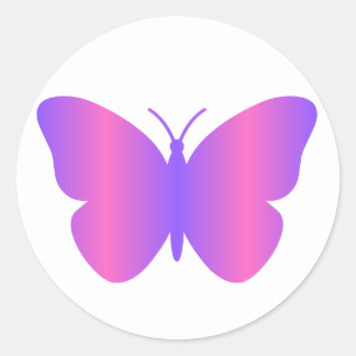 Pink and Purple Gradient Butterfly Sticker