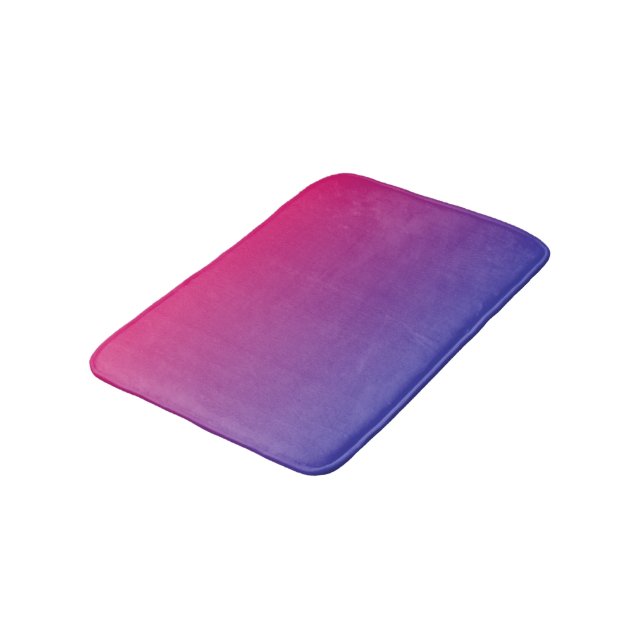 Pink and Purple Gradient Colours Bath Mat (Angled)