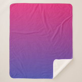 Pink and Purple Gradient Colours Sherpa Blanket