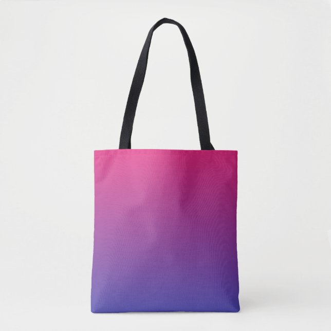 Pink and Purple Gradient Colours Tote Bag (Front)