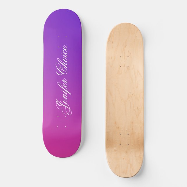 Pink And Purple Gradient  Skateboard (Front)
