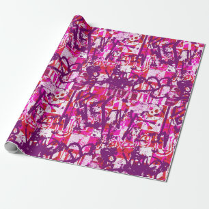 Pink and Purple Graffiti Wrapping Paper