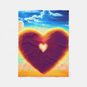 Pink and Purple Heart Blanket