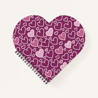Pink and Purple Hearts Notebook
