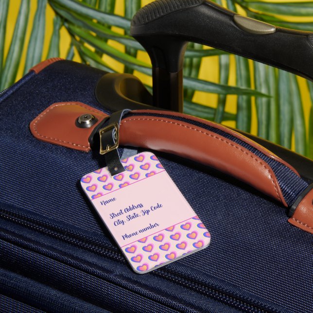 Pink and Purple Hearts Tag (Front Insitu 1)