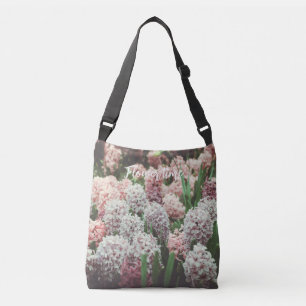 Pink and Purple Hyacinth in the Spring Garden Crossbody Bag