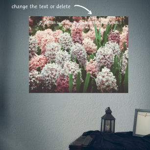 Pink and Purple Hyacinth in the Spring Garden Poster