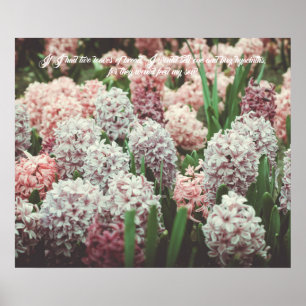 Pink and Purple Hyacinth in the Spring Garden Poster