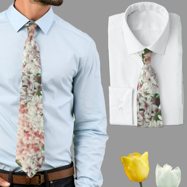 Pink and Purple Hyacinth in the Spring Garden Tie (Creator Uploaded)