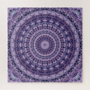 Pink and Purple Kaleidoscope Jigsaw Puzzle
