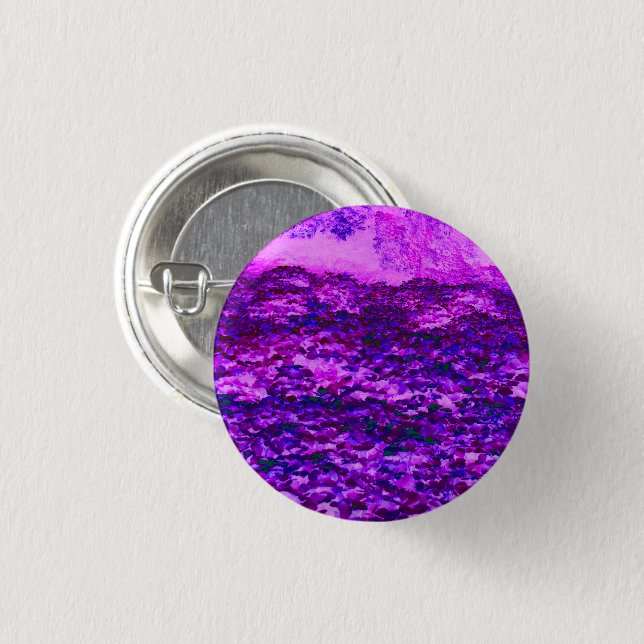 Pink and Purple Kudzu Vines 3 Cm Round Badge (Front & Back)