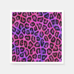 Pink and Purple Leopard Fur Spots Pattern Napkin