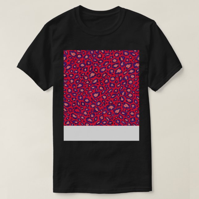 Pink and purple leopard spots pattern T-Shirt (Design Front)
