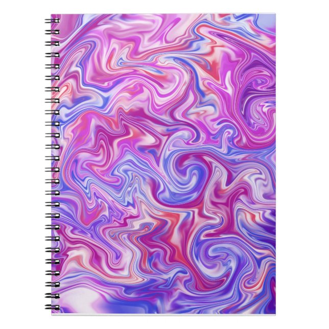 Pink and Purple Liquid Metal Notebook (Front)