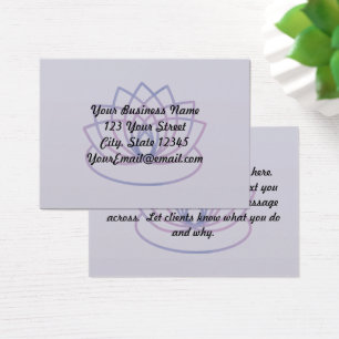 Pink and Purple Lotus Business Information Card