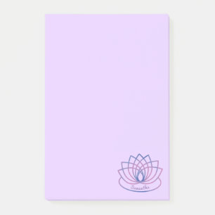 Pink and Purple Lotus Flower Post-it Notes