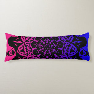 pink and purple Mandala flower Body Cushion