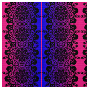 pink and purple Mandala flower Fabric