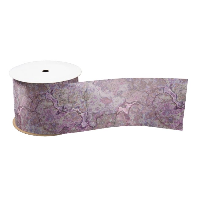 Pink and Purple Marble  Satin Ribbon (Spool)