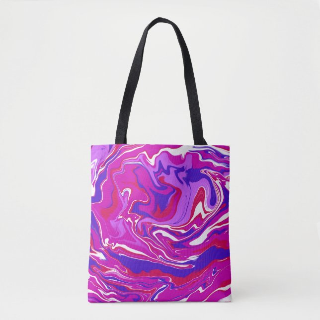 Pink and Purple Marble Swirls   Tote Bag (Front)