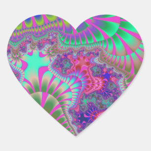 Pink and Purple Melt Heart Sticker