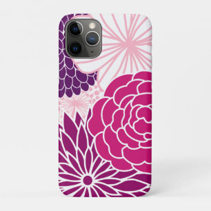 Pink and Purple Mod Floral iPhone 11 Pro Case