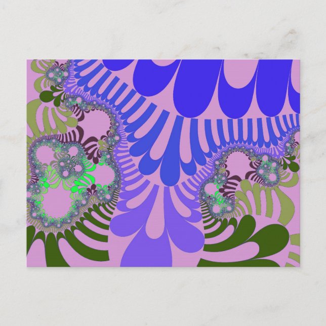 Pink and Purple Mod Postcard (Front)