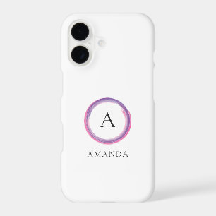 Pink and Purple Monogram Modern
